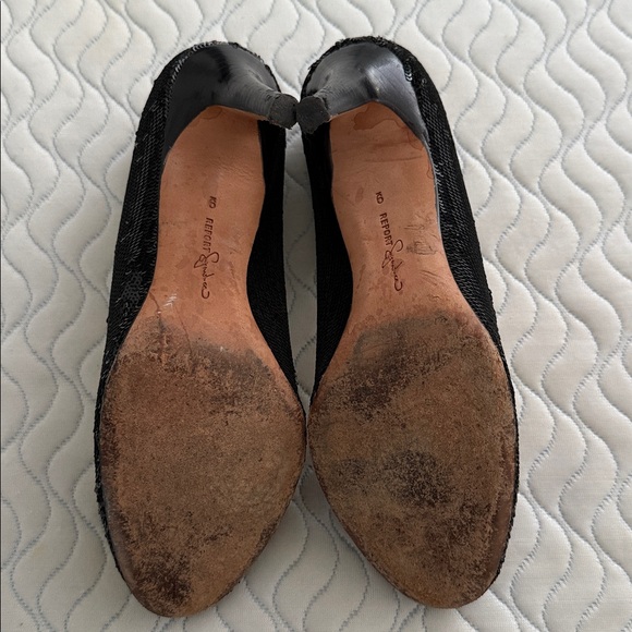 Beautiful black Sequin Heels - EUC - Picture 6 of 9